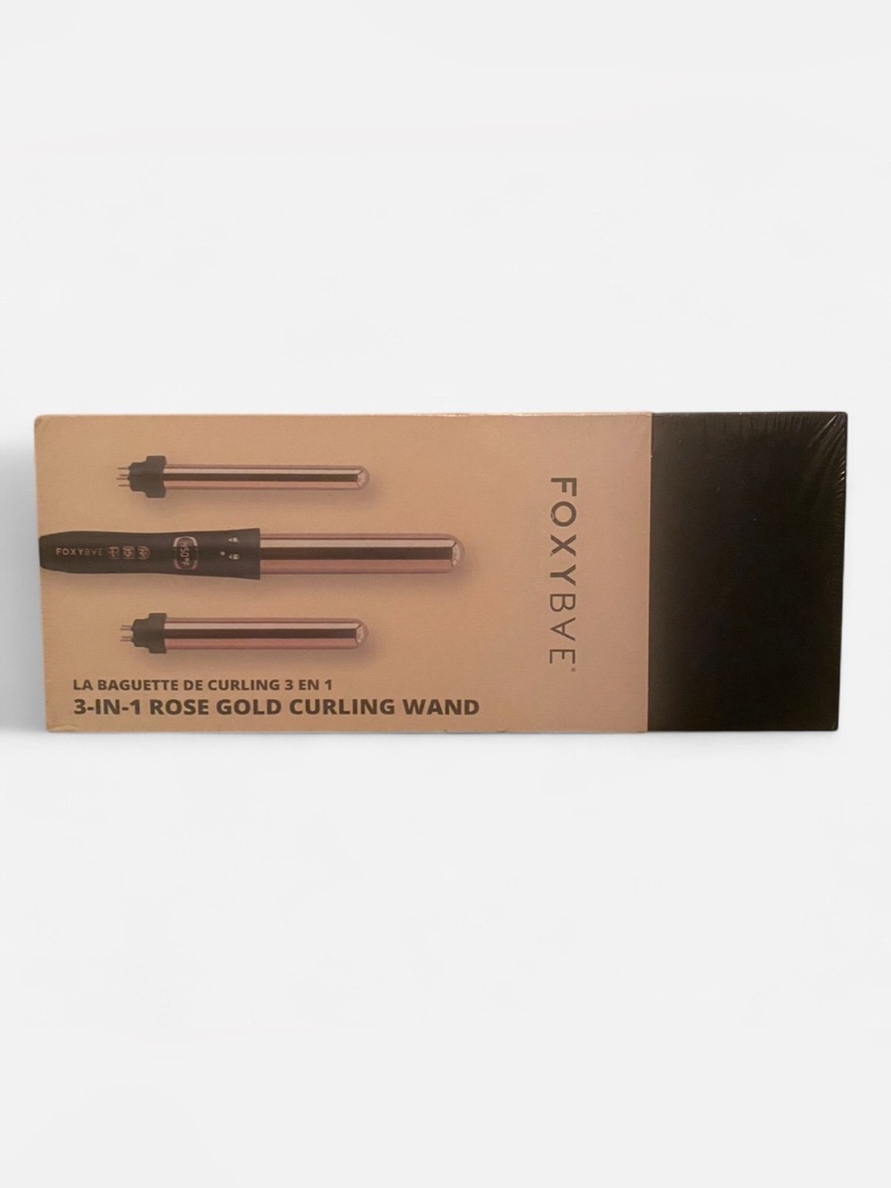 Foxybae rose gold curling iron with interchangeable barrels
